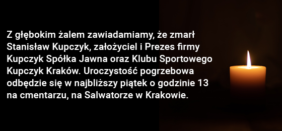 Zmarł śp Stanisław Kupczyk. Pogrzeb odbędzie się 20 maja 2022 o godz.13 na cmentarzu Salwator w Krakowie